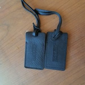 Lands End Black Luggage Tags Set of 2